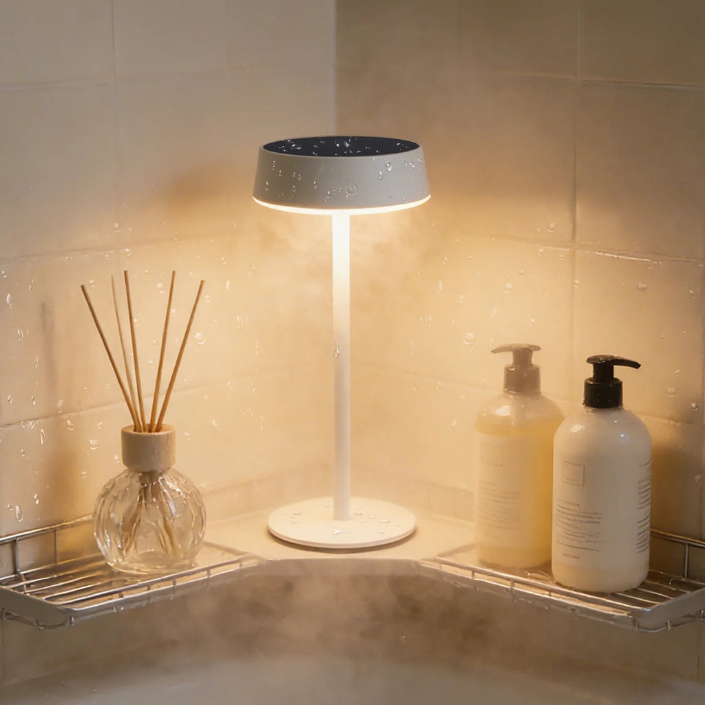 Lampe Solaire En Métal - Blanc