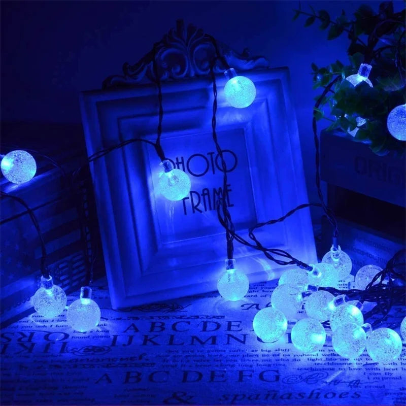 Outdoor Solar String Lights - Blue