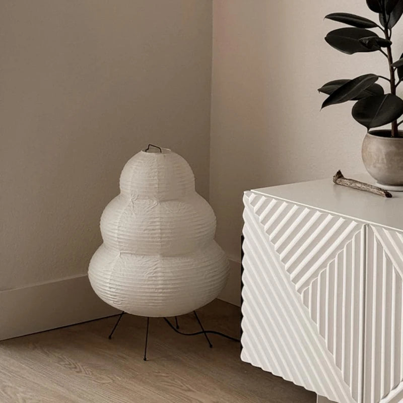 Lampe De Sol En Papier De Riz