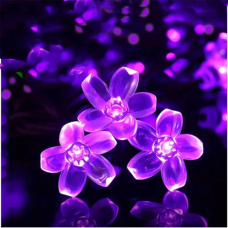 Guirlande Florales Solaire Extérieur - Violet