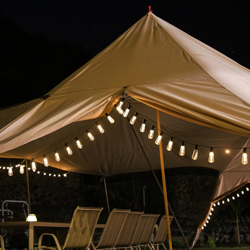 Guirlande Solaire Ampoule Rétro - 4.5M