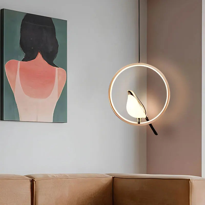 Bird Pendant Light - Round
