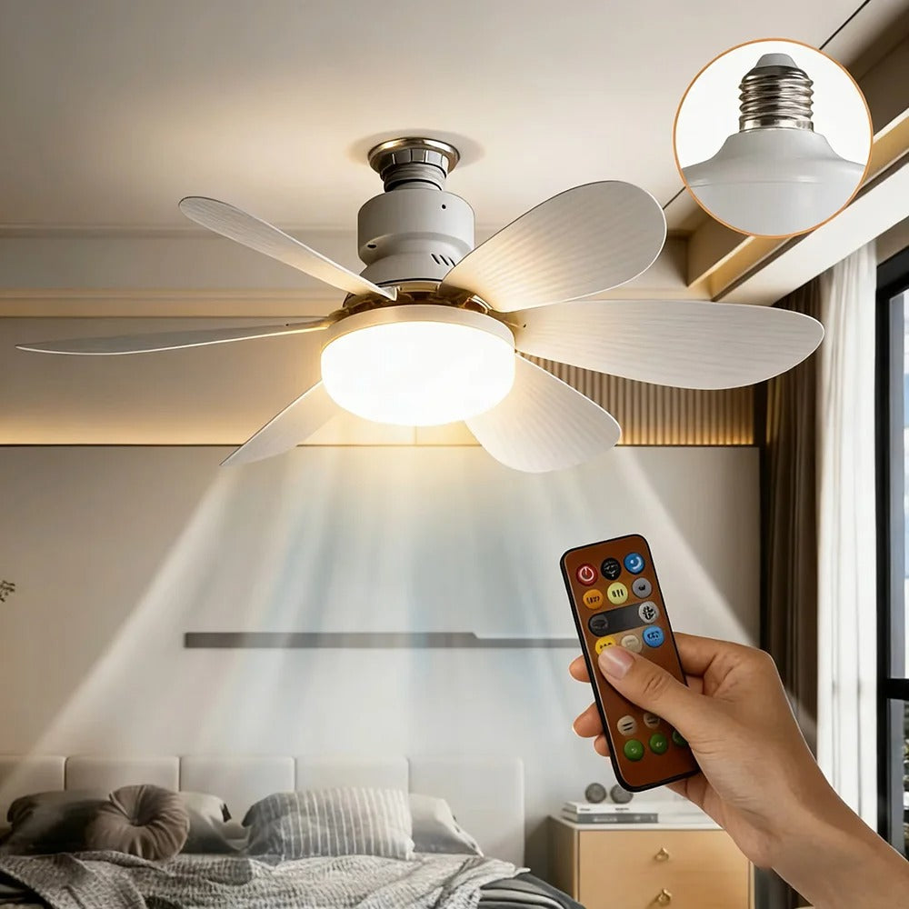 Luminaire Ventilateur 6 Pales