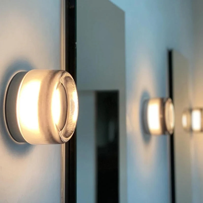 Colored Glass Wall Sconce Light Fixture - Ripple